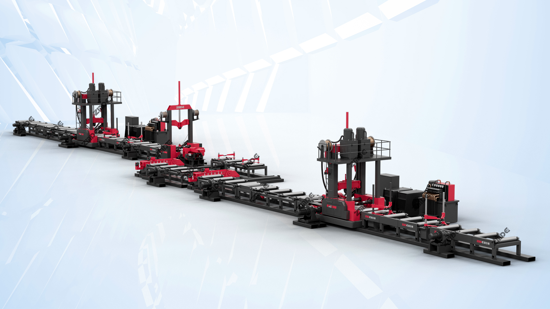 裝配式H型建筑鋼梁半自動生產線